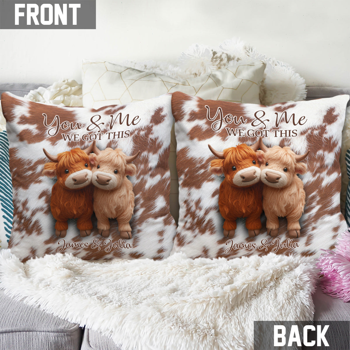 You And Me We Got This - Personalized Throw Pillow