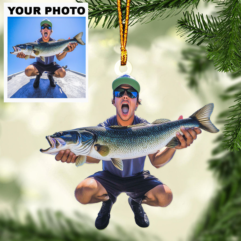 Fishing This Xmas - Personalized Fishing Custom Shaped Ornament