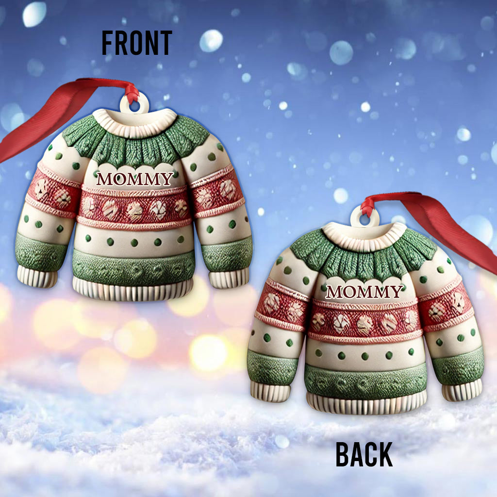 Bonnet d'hiver de Noël - Ornement familial personnalisé