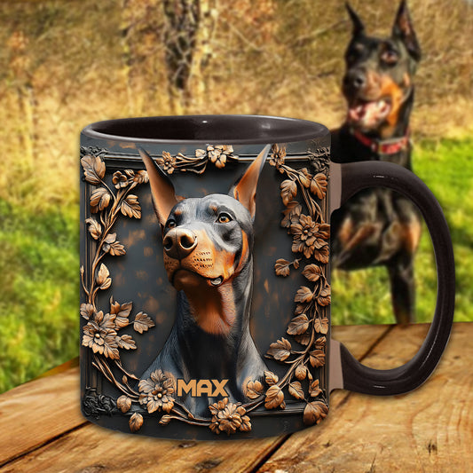 Mug personnalisé avec motif Doberman musclé
