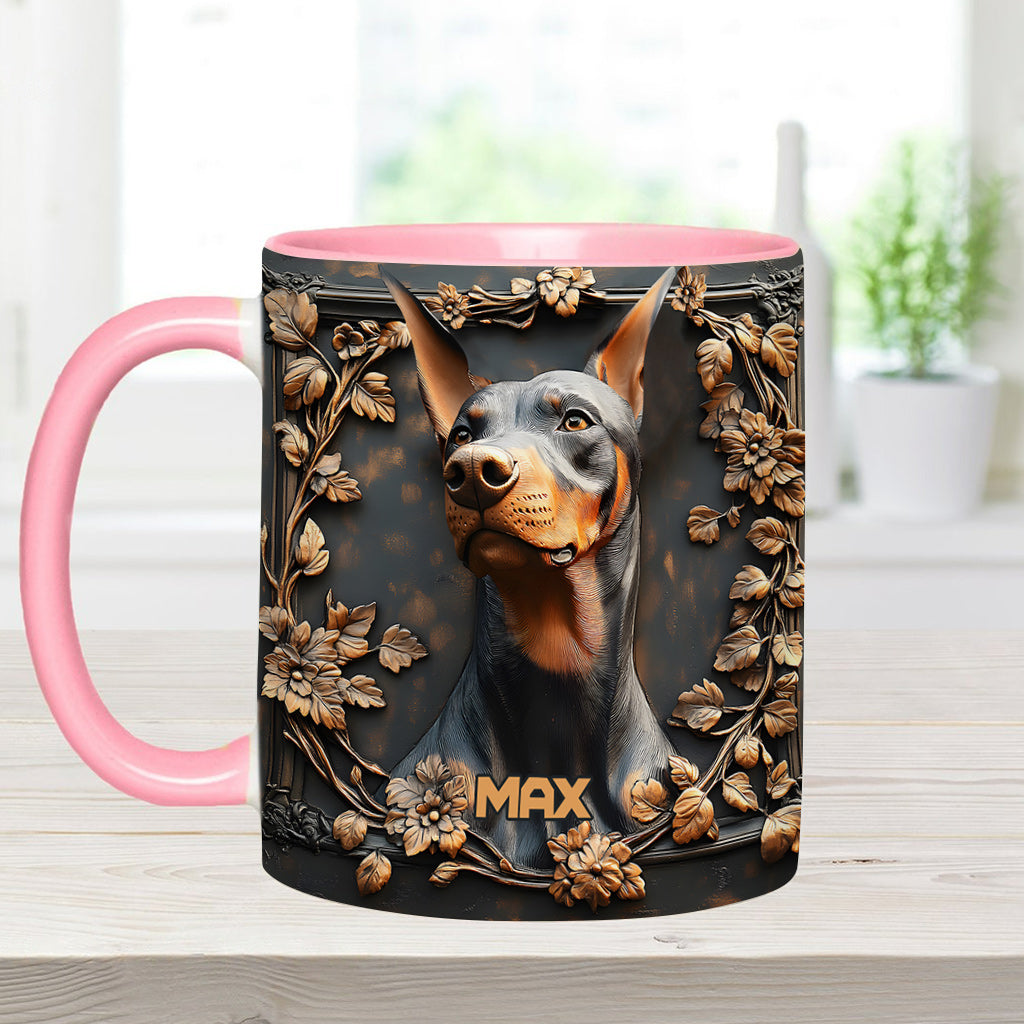 Mug personnalisé avec motif Doberman musclé
