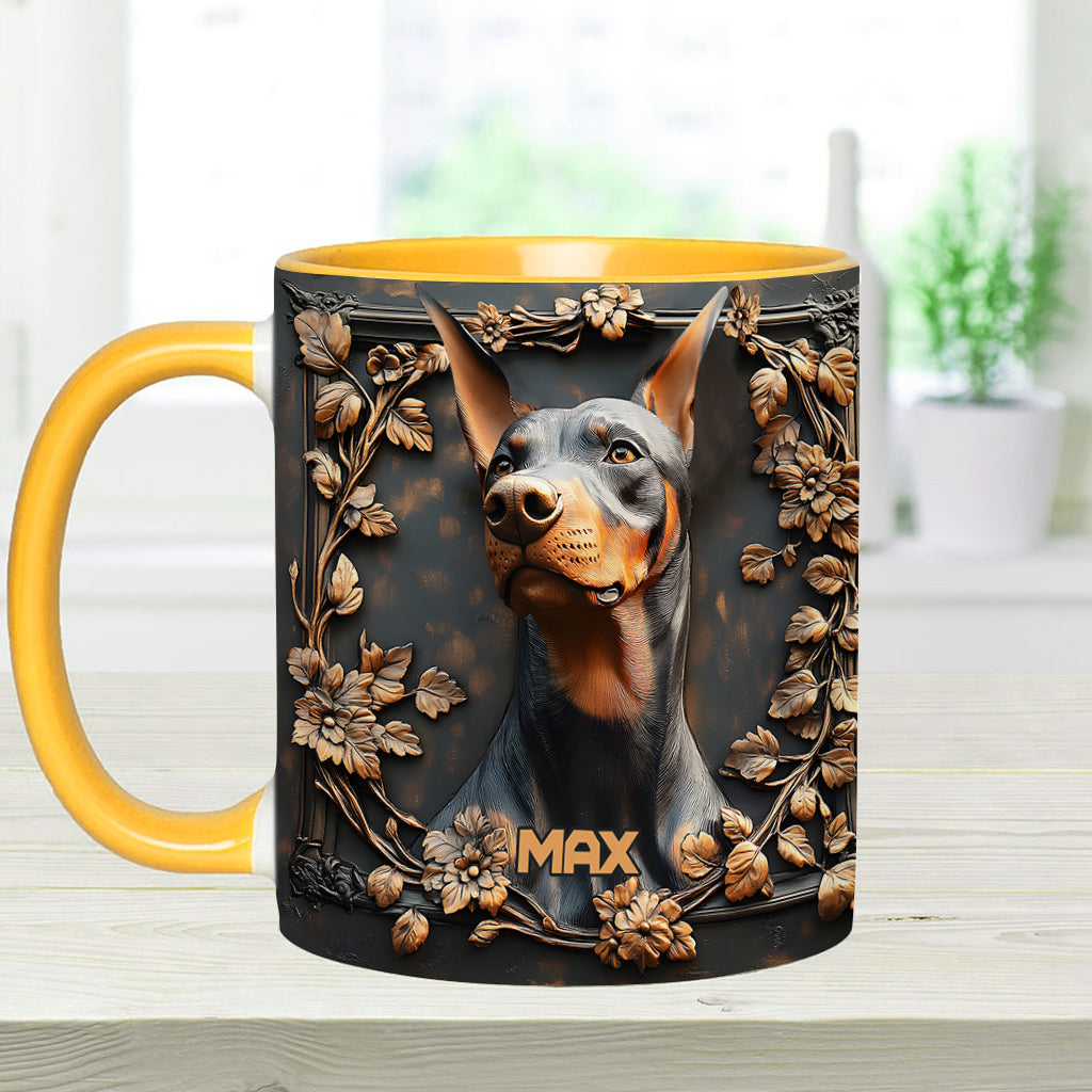 Mug personnalisé avec motif Doberman musclé