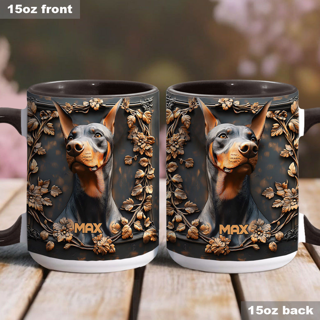 Mug personnalisé avec motif Doberman musclé