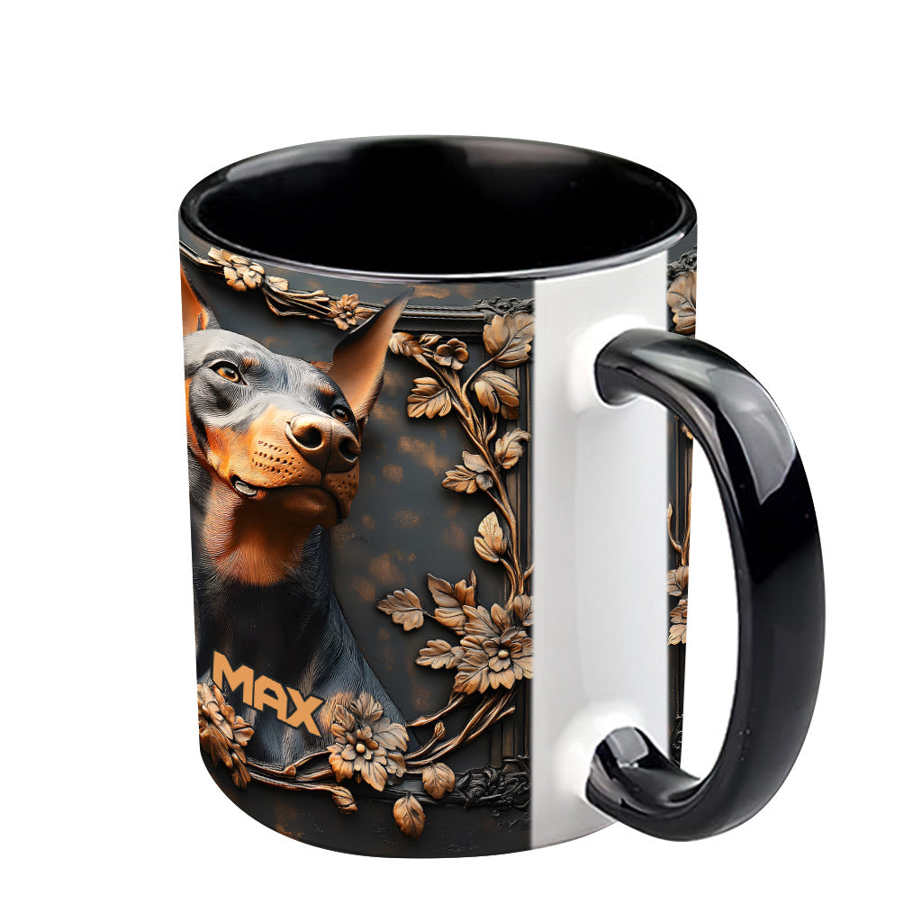 Mug personnalisé avec motif Doberman musclé