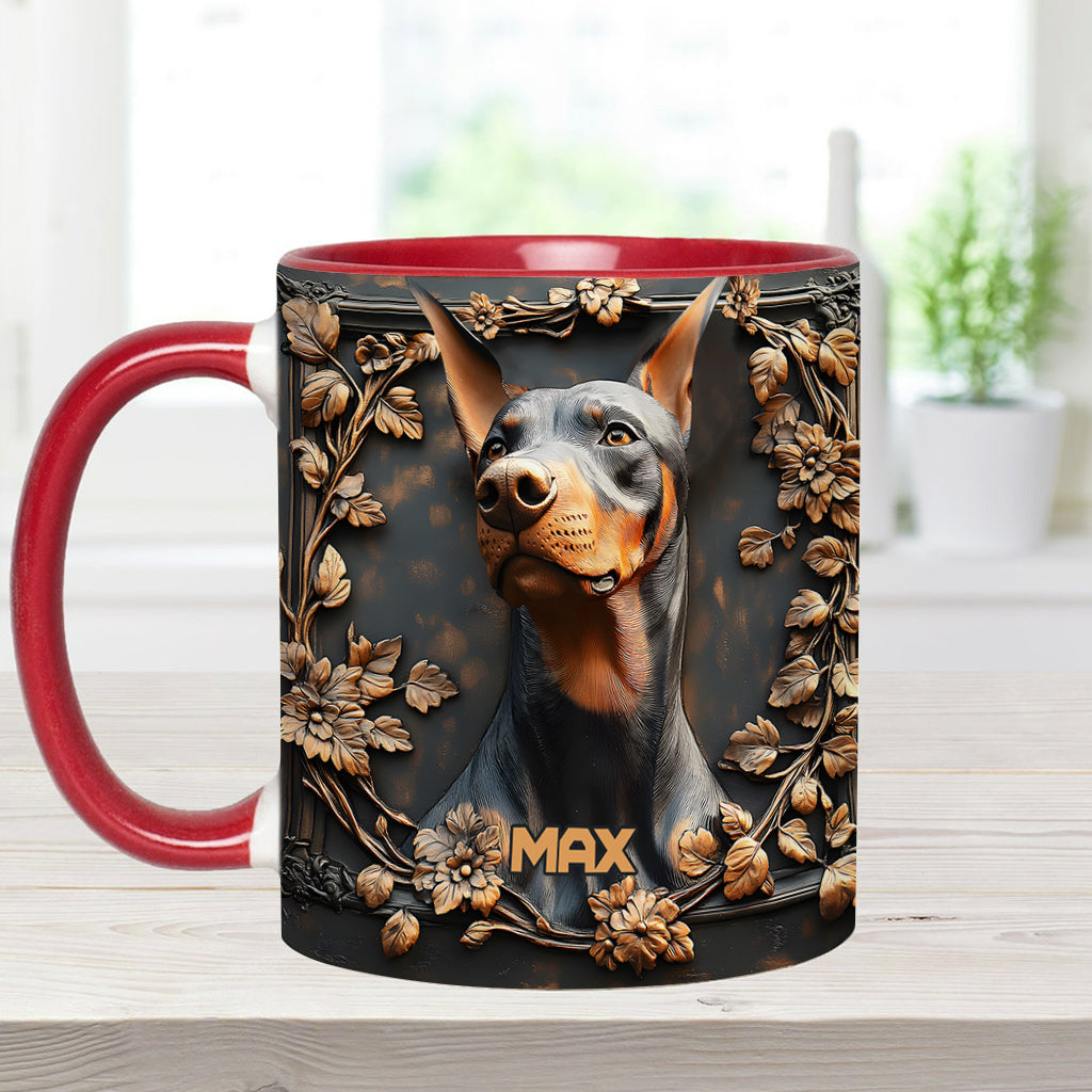 Mug personnalisé avec motif Doberman musclé