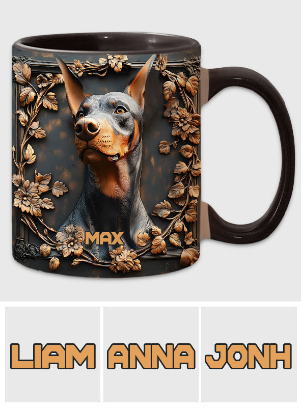 Mug personnalisé avec motif Doberman musclé