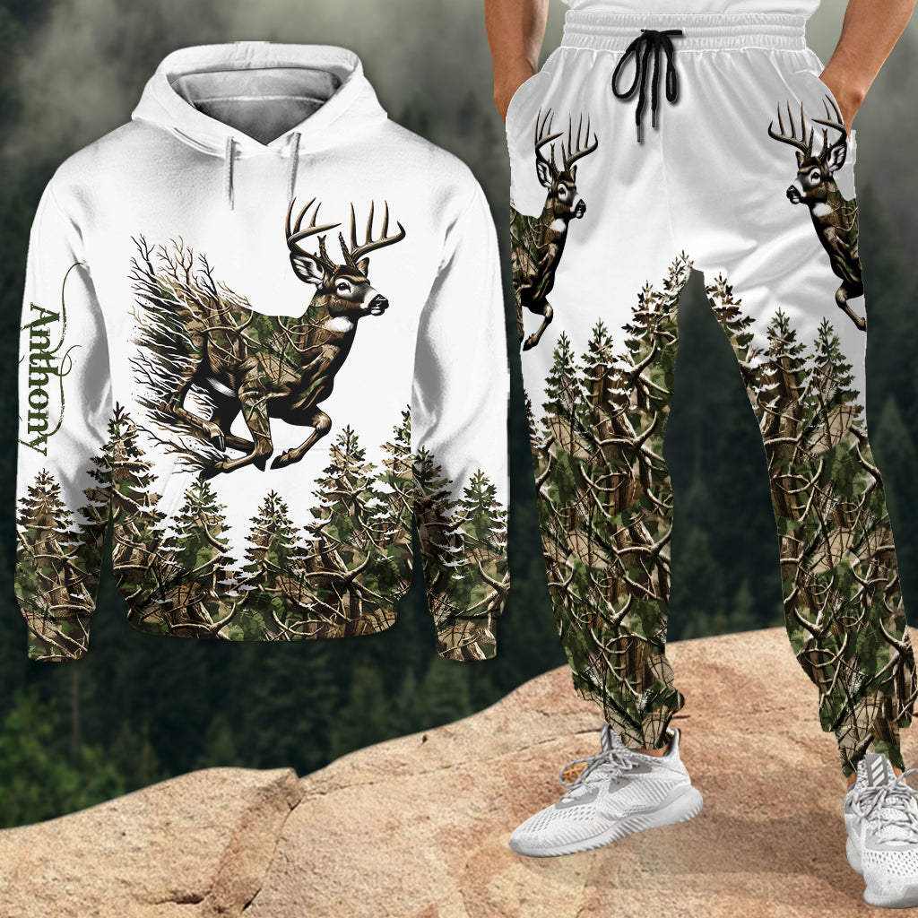 Chasse au cerf - Ensemble sweat à capuche et pantalon de survêtement de chasse personnalisés