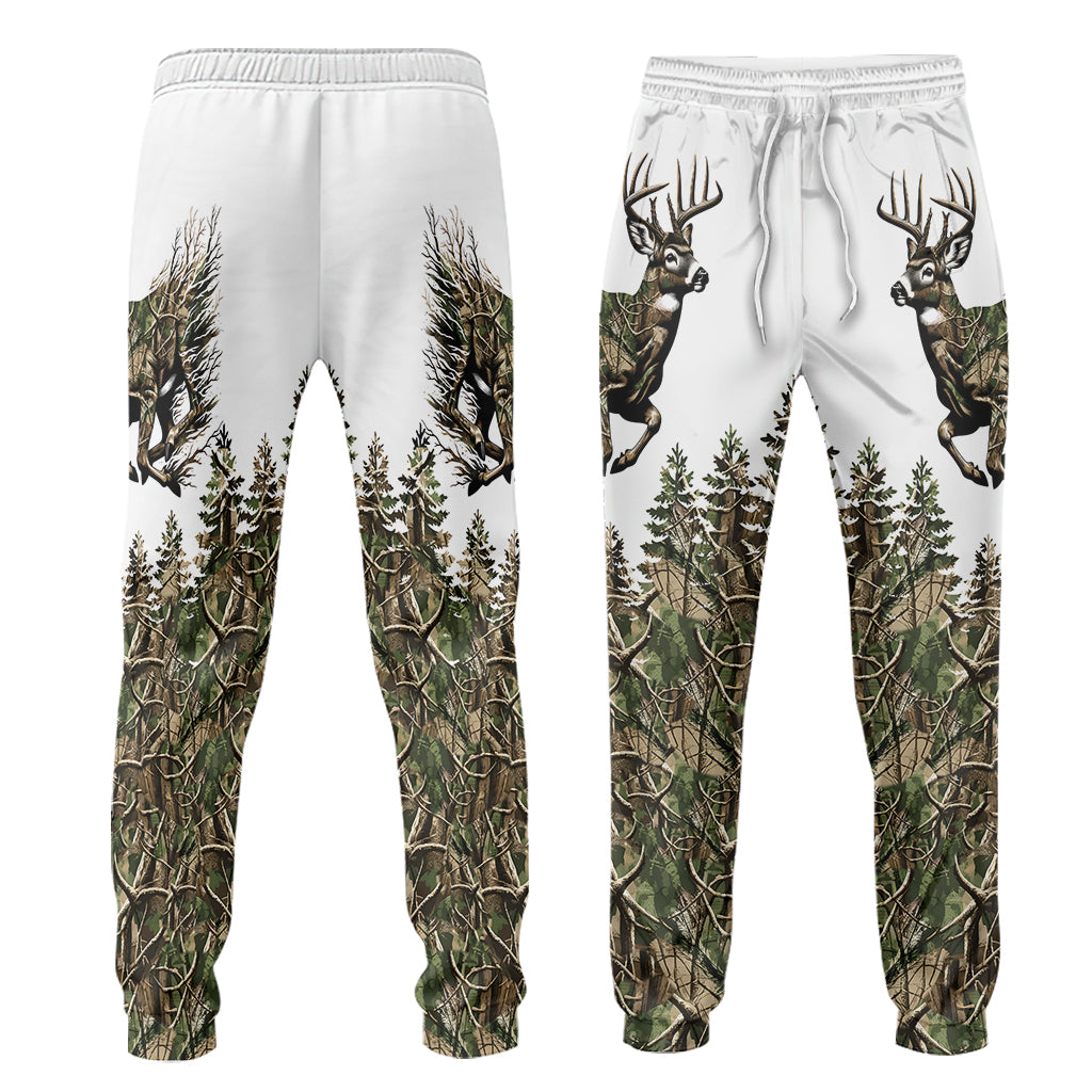 Chasse au cerf - Ensemble sweat à capuche et pantalon de survêtement de chasse personnalisés