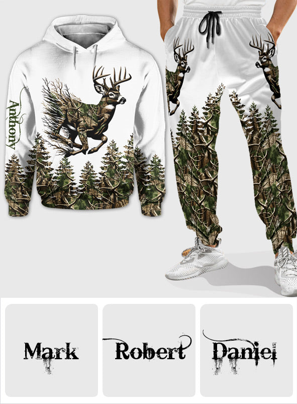 Chasse au cerf - Ensemble sweat à capuche et pantalon de survêtement de chasse personnalisés