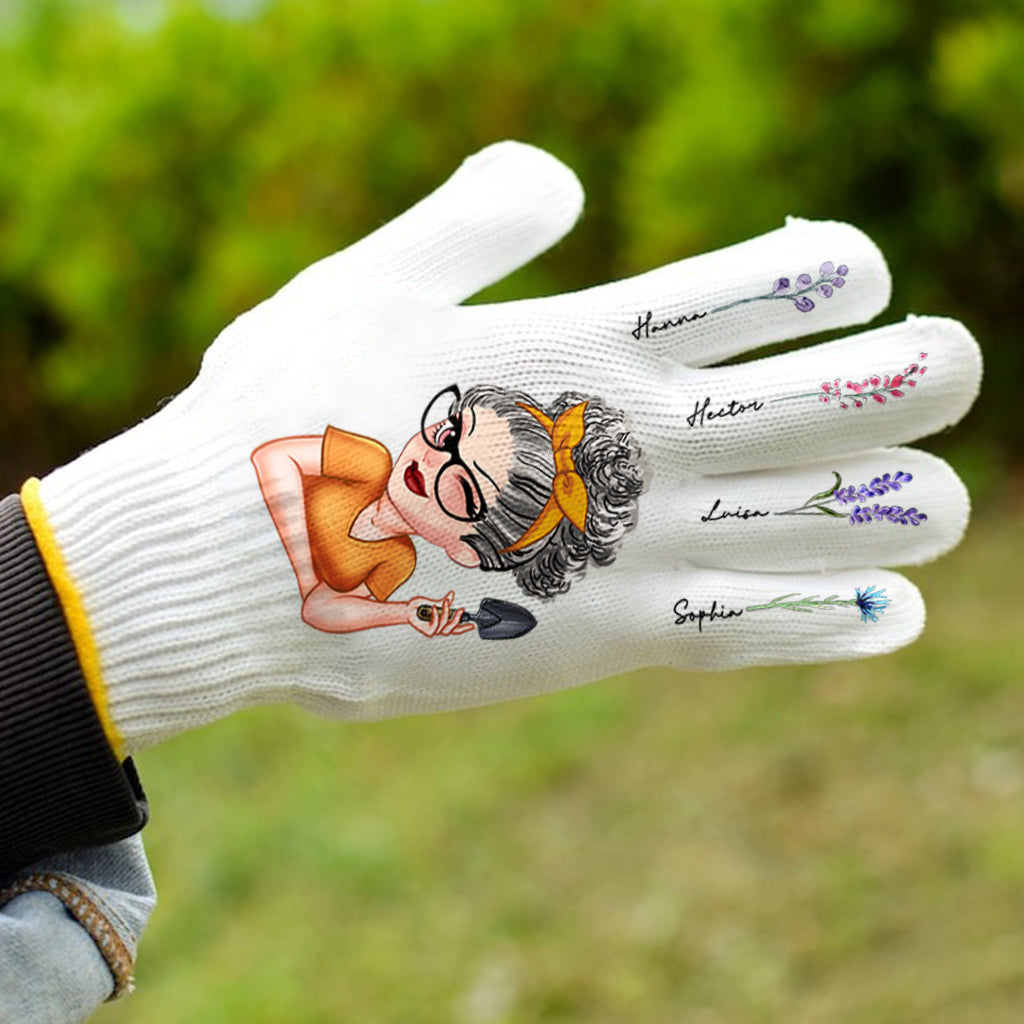 Grandma's/ Mom's ... Garden - Personalized Gardening Garden Gloves
