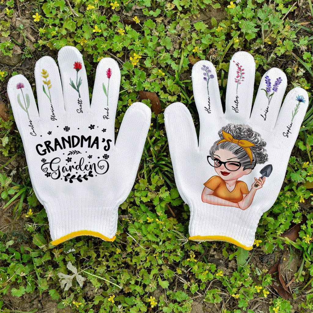 Grandma's/ Mom's ... Garden - Personalized Gardening Garden Gloves
