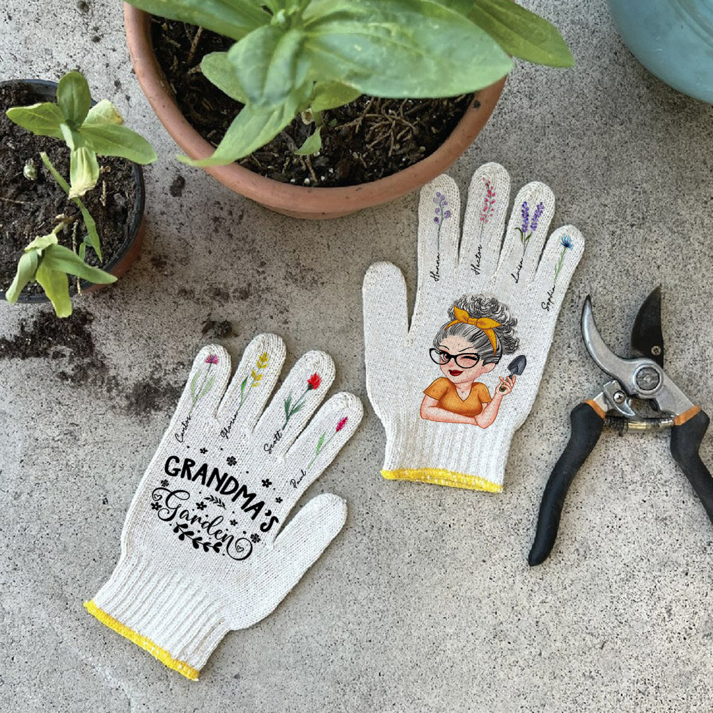 Grandma's/ Mom's ... Garden - Personalized Gardening Garden Gloves