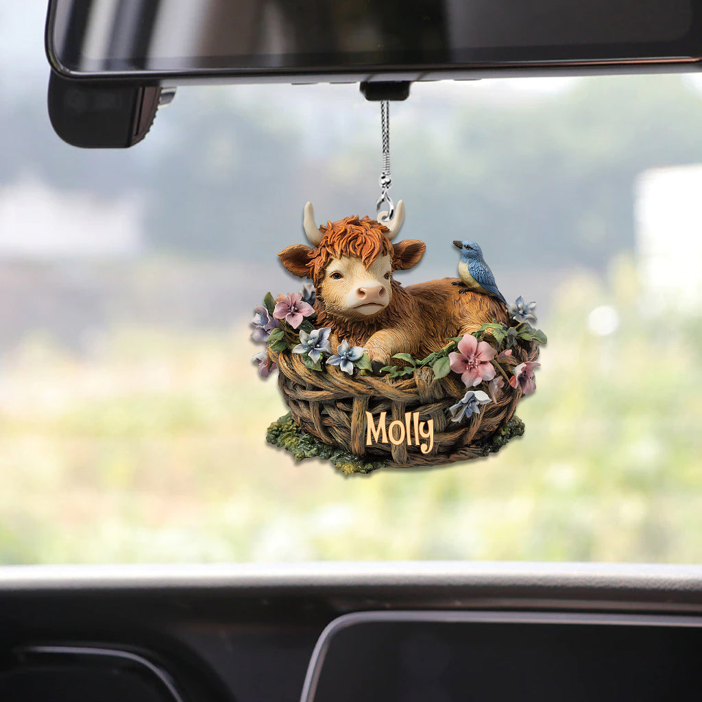 Cute Cows - Personalized Car Ornament