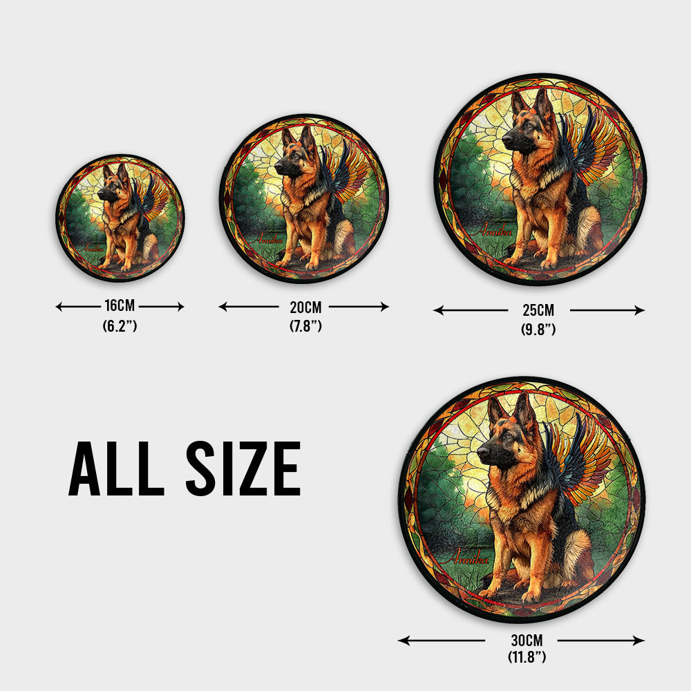 Forever In My Heart - Personalized German Shepherd Dog Stained Glass Suncatcher