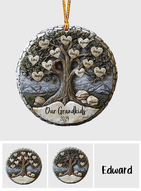 Our Grandkids 2024 - Personalized Grandma Ornament