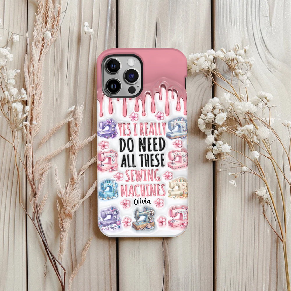 I Really Do Need All These Sewing Machines - Personalized Sewing Full Print Phone Case