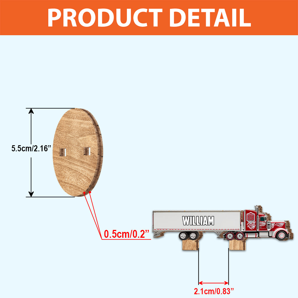 Truck Gift For Grandkids - Personalized Kid Freestanding Wood Plaque