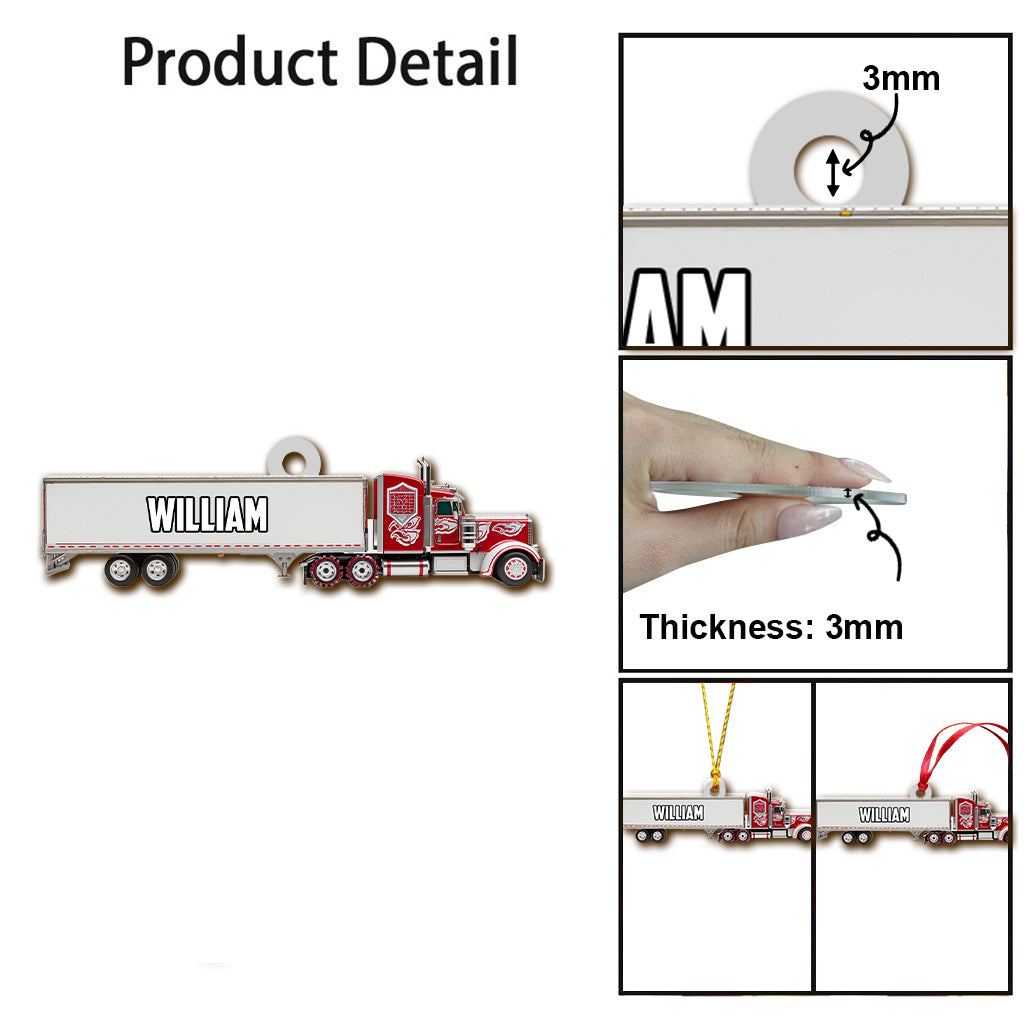 Cadeau camion pour petits-enfants - Ornement personnalisé pour enfant