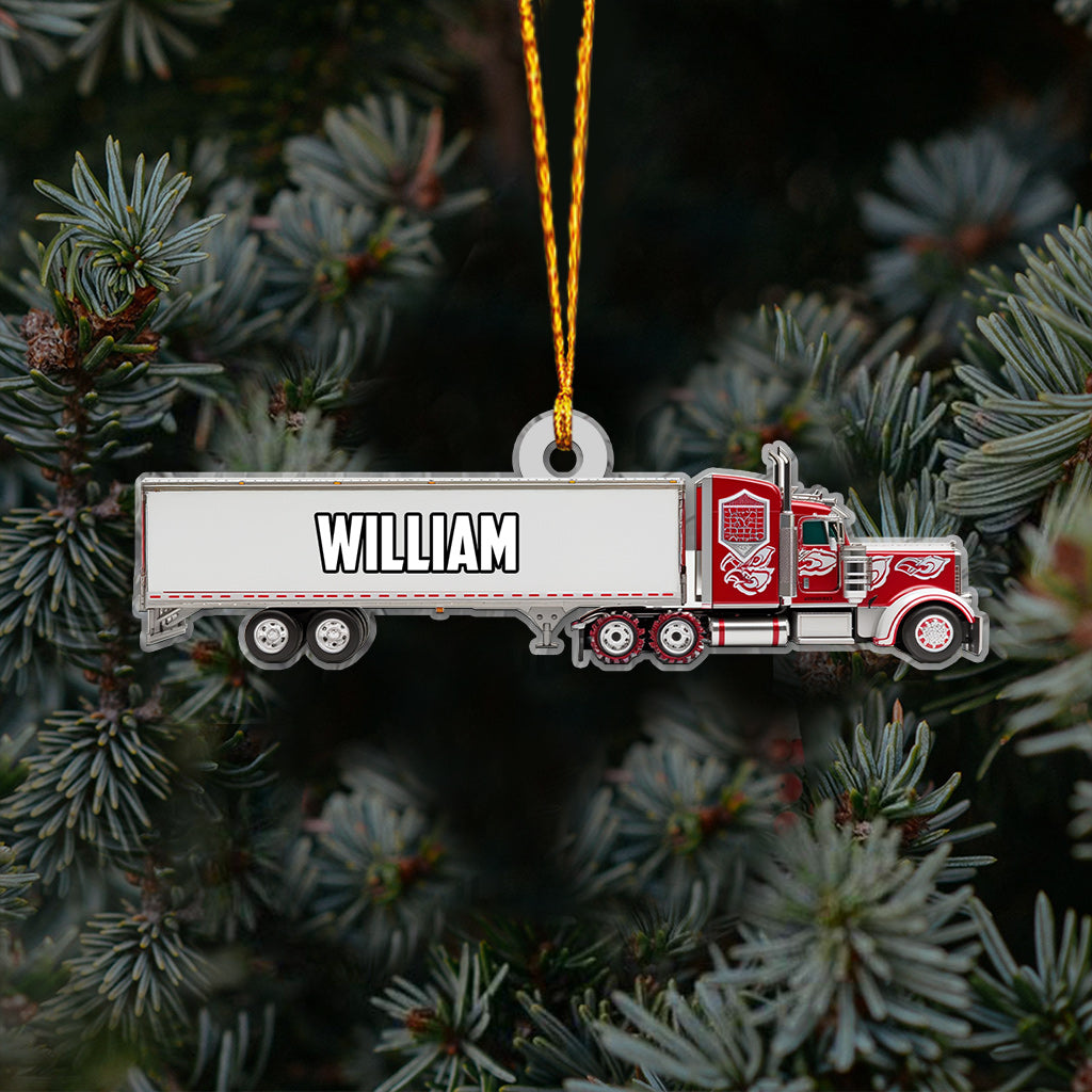 Cadeau camion pour petits-enfants - Ornement personnalisé pour enfant