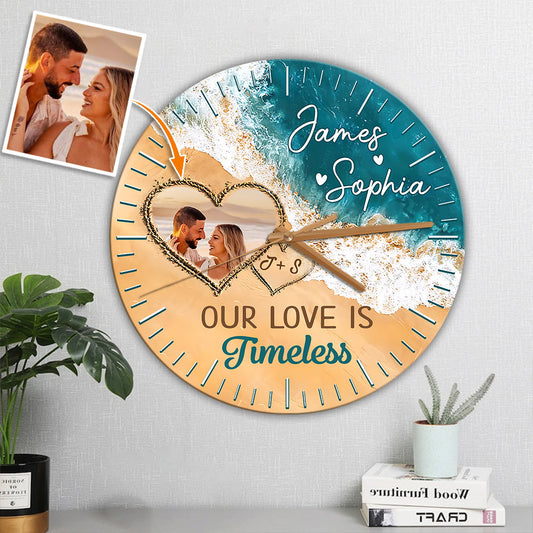 Our Love Is Timeless - Personalized Couple Wall Clock
