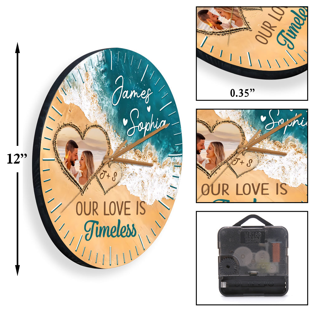 Our Love Is Timeless - Personalized Couple Wall Clock