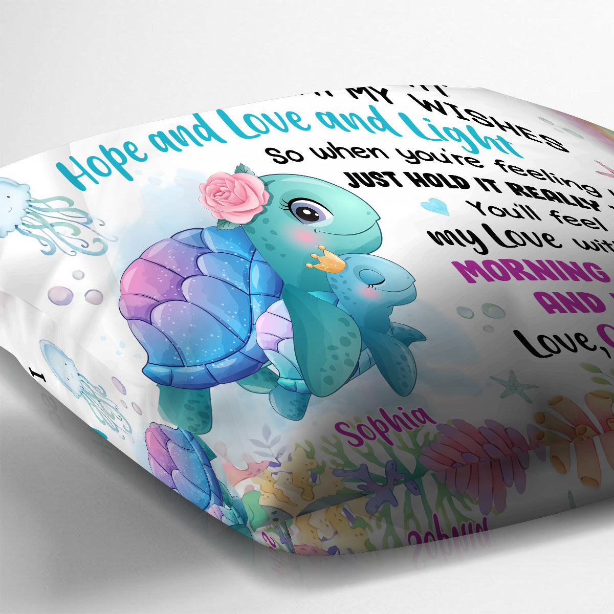 Granddaughter Grandson Sea Animals Hug This Pillow - Personalized grandson Throw Pillow