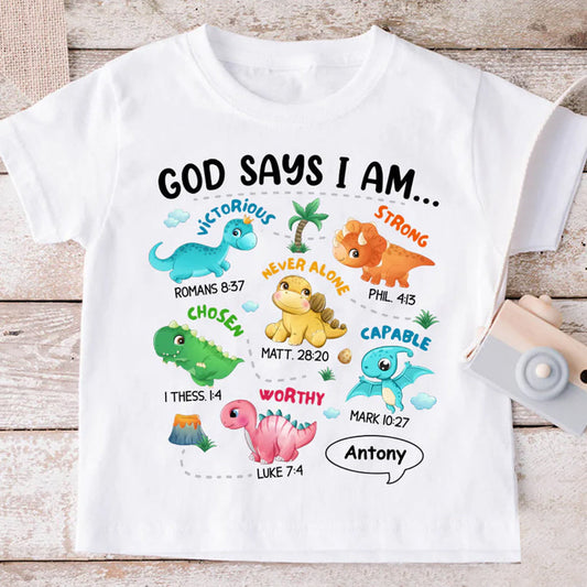 For Grandson Dinosaur I Am - Personalized grandson T-shirt And Hoodie