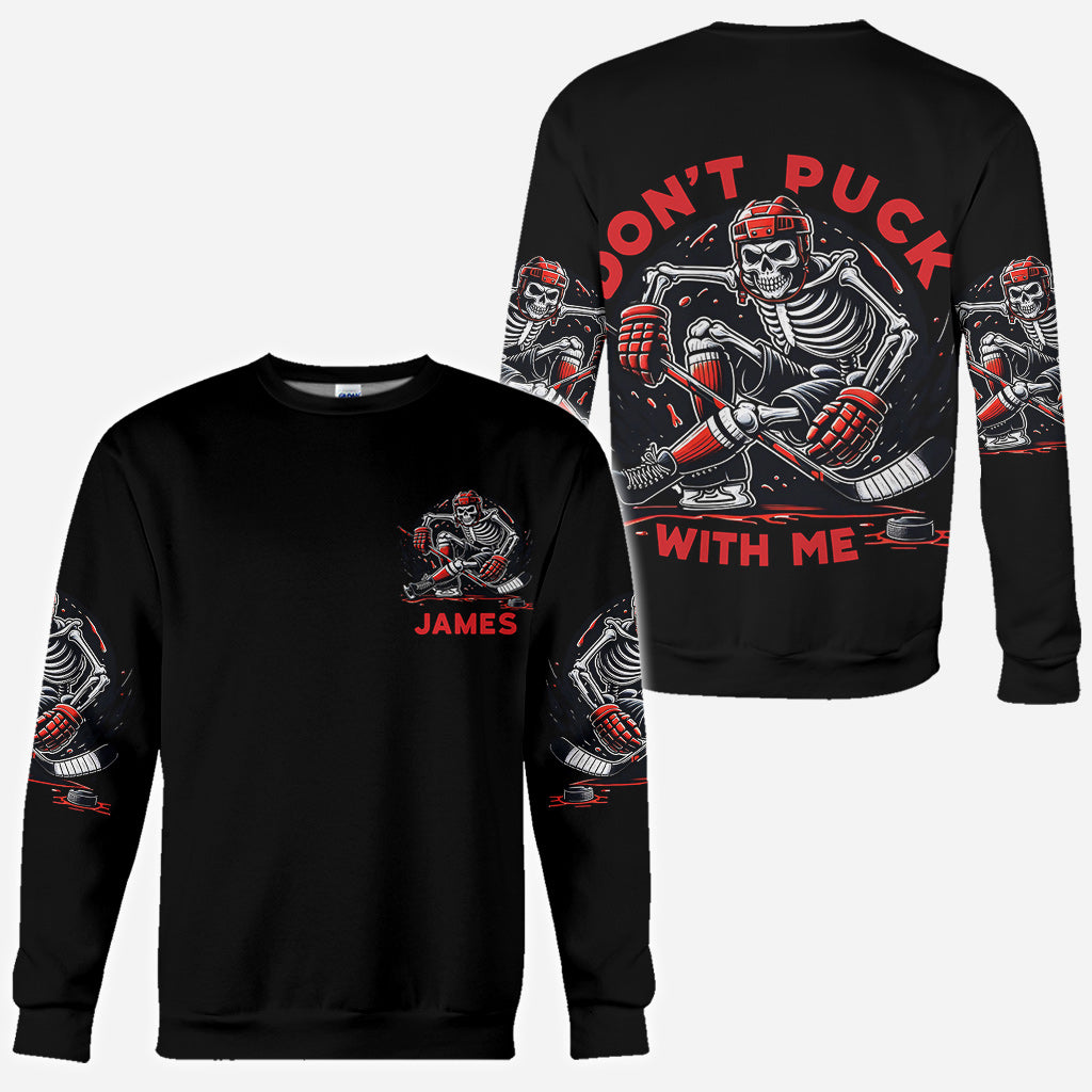 Don't Puck With Me - Personalized Hockey All Over Shirt