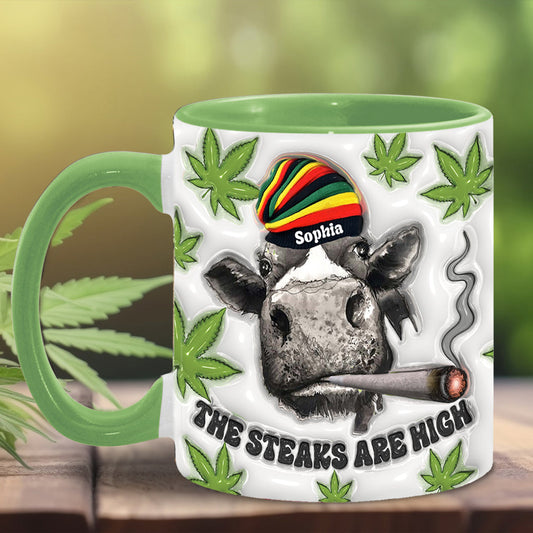 The Steaks Are High - Personalized Weed Accent Mug