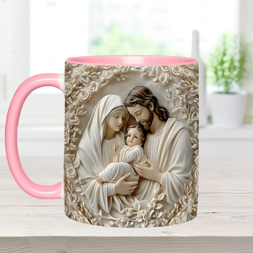 The Holy Family - Personalized Christian Accent Mug