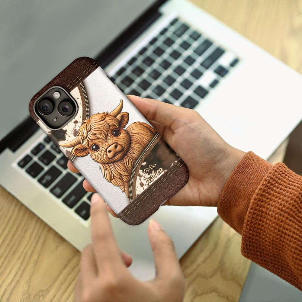 Love Highland Cows - Personalized Full Print Phone Case