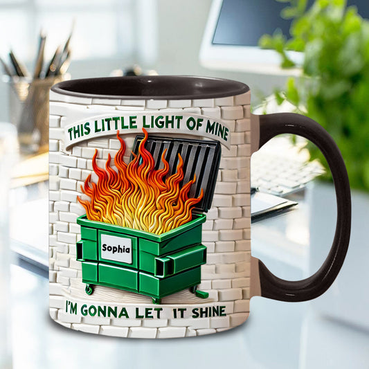 Dieses kleine Licht von mir – personalisierte Tasse mit Akzent für Kollegen