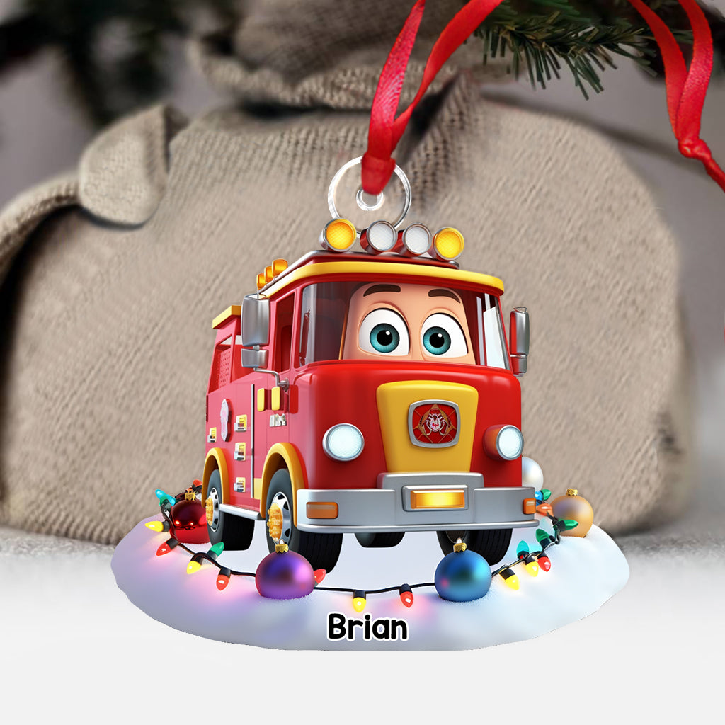 Dream Vehicles Gift For Grandkids - Personalized Kid Custom Shaped Ornament
