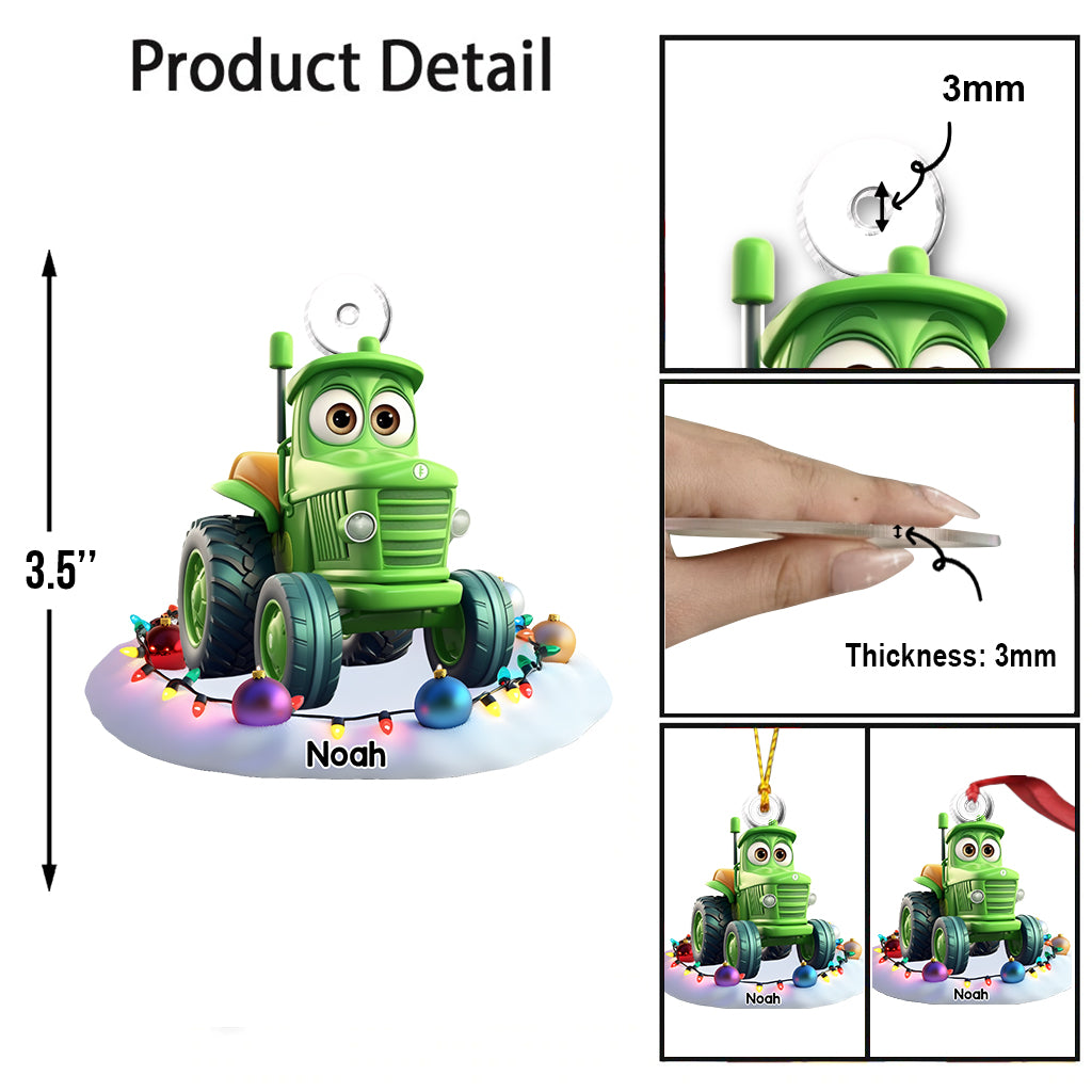 Dream Vehicles Gift For Grandkids - Personalized Kid Custom Shaped Ornament