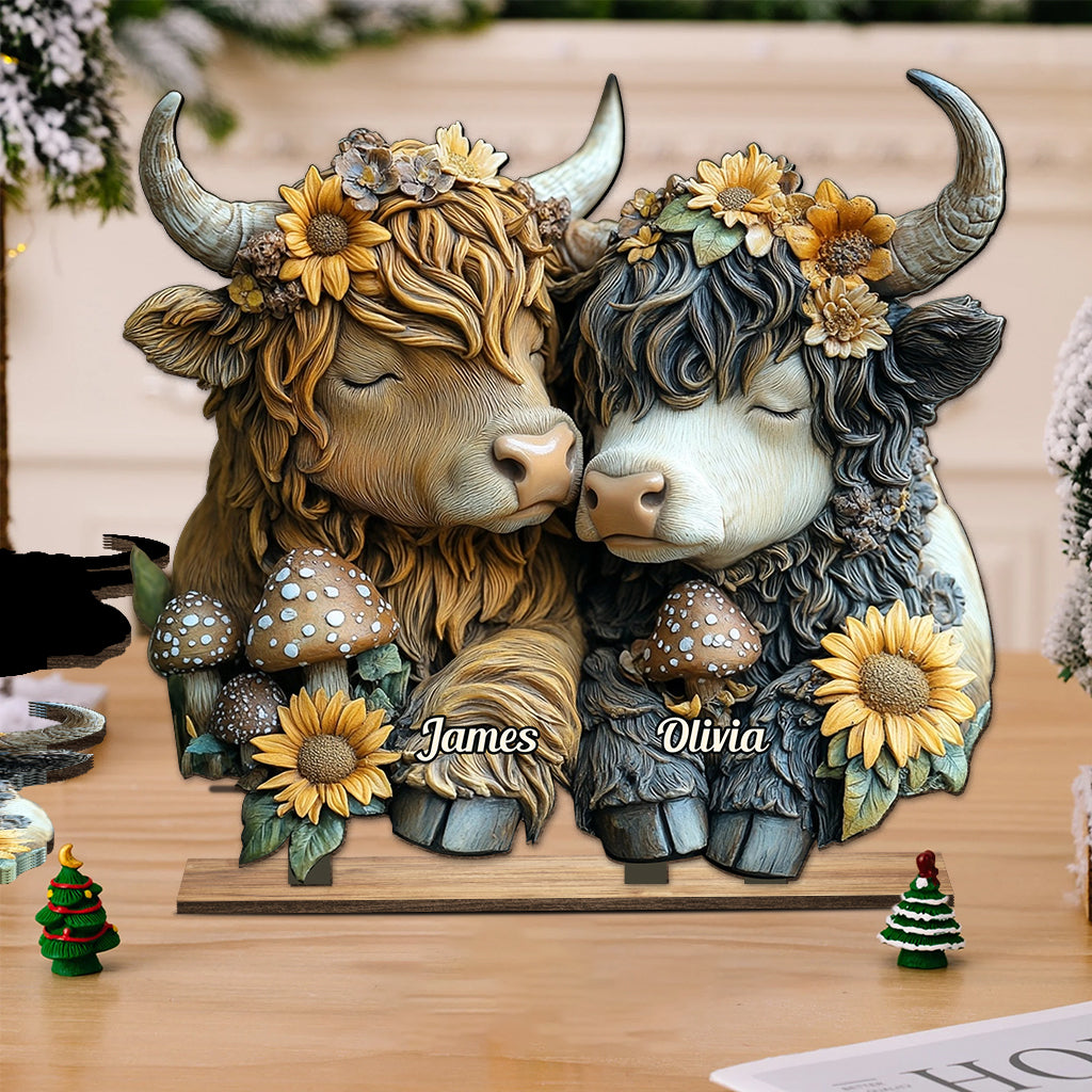 Happy Couple Country Style - Personalized 1 Layered Big Freestanding