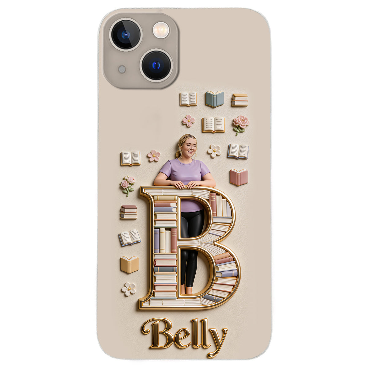 Book Lovers Gift - Personalized Book 3D Embossed Leather Phone Case