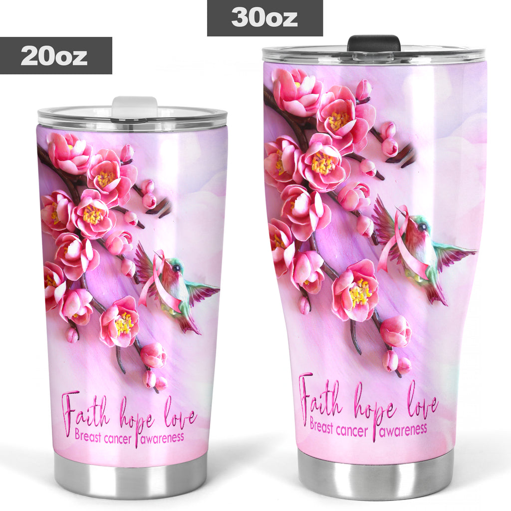 Gobelet de sensibilisation au cancer du sein « Foi, Espoir, Amour » 0622