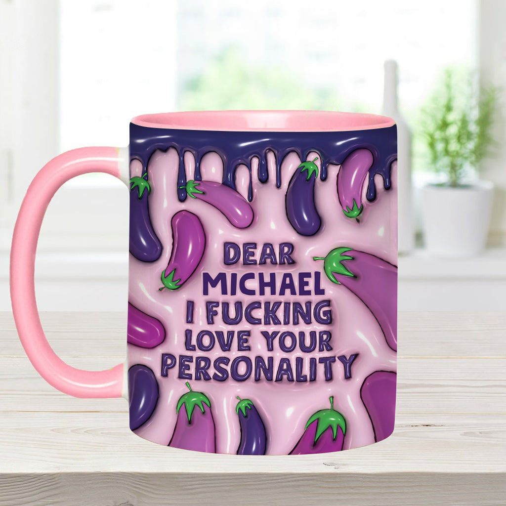 I Love Your Personality - Personalized Couple Accent Mug