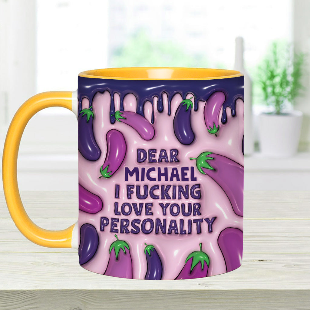 I Love Your Personality - Personalized Couple Accent Mug
