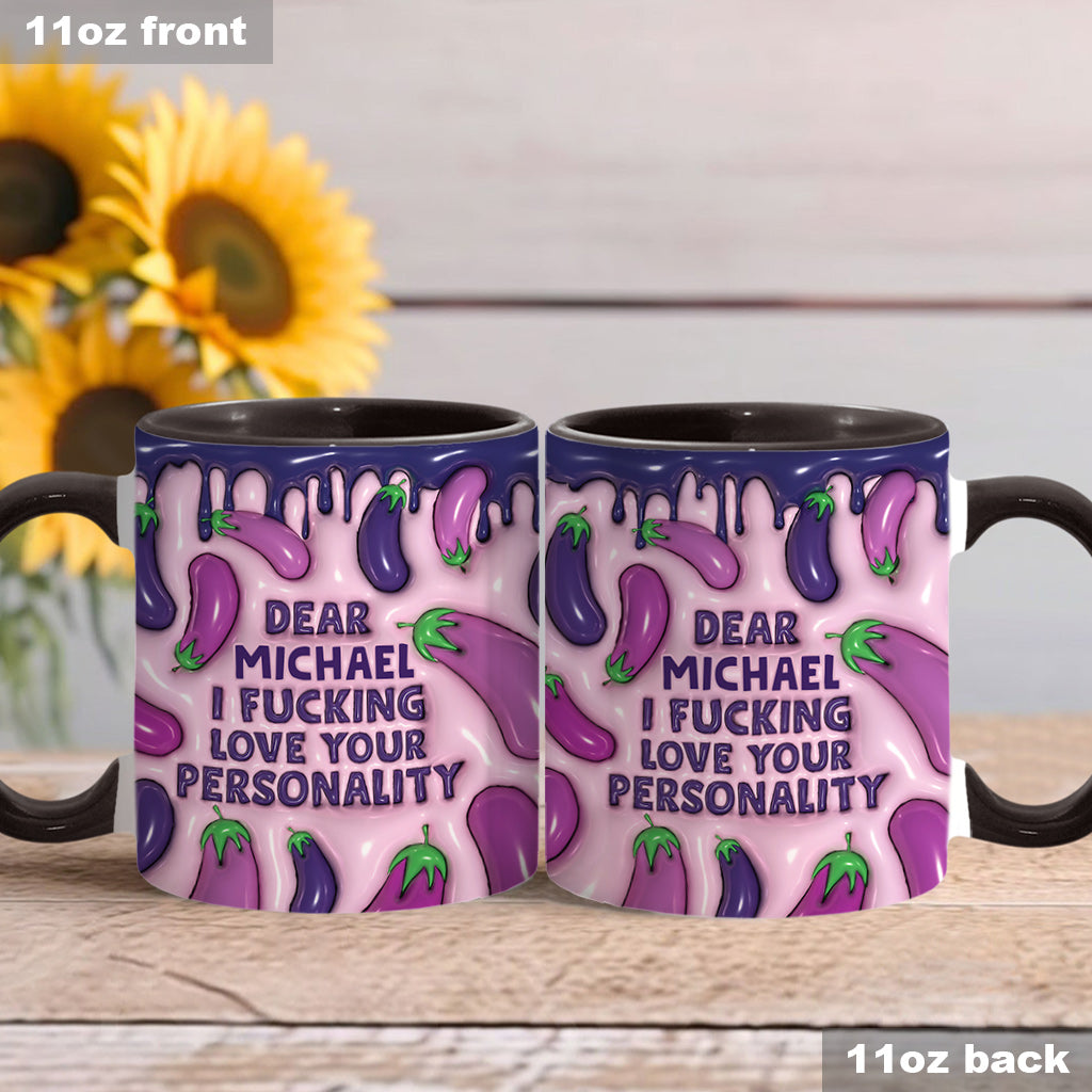 I Love Your Personality - Personalized Couple Accent Mug