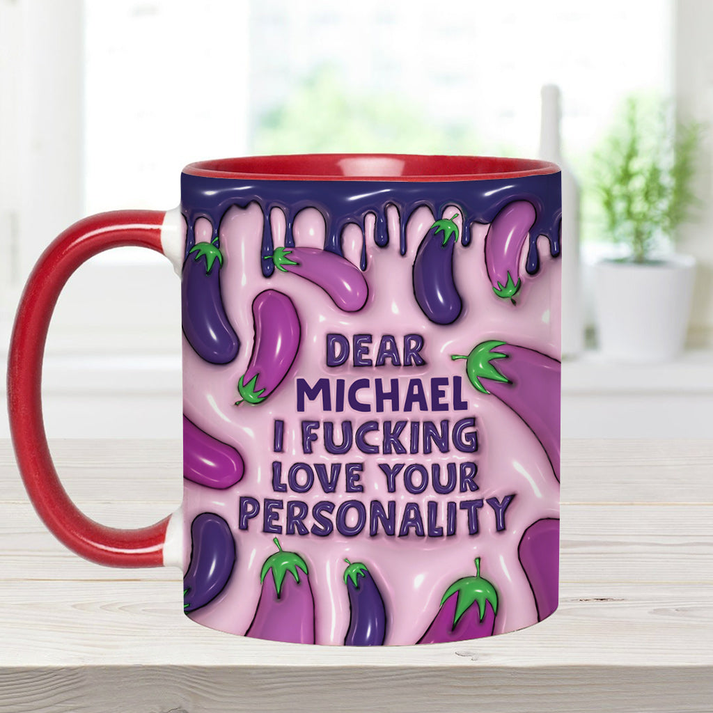I Love Your Personality - Personalized Couple Accent Mug