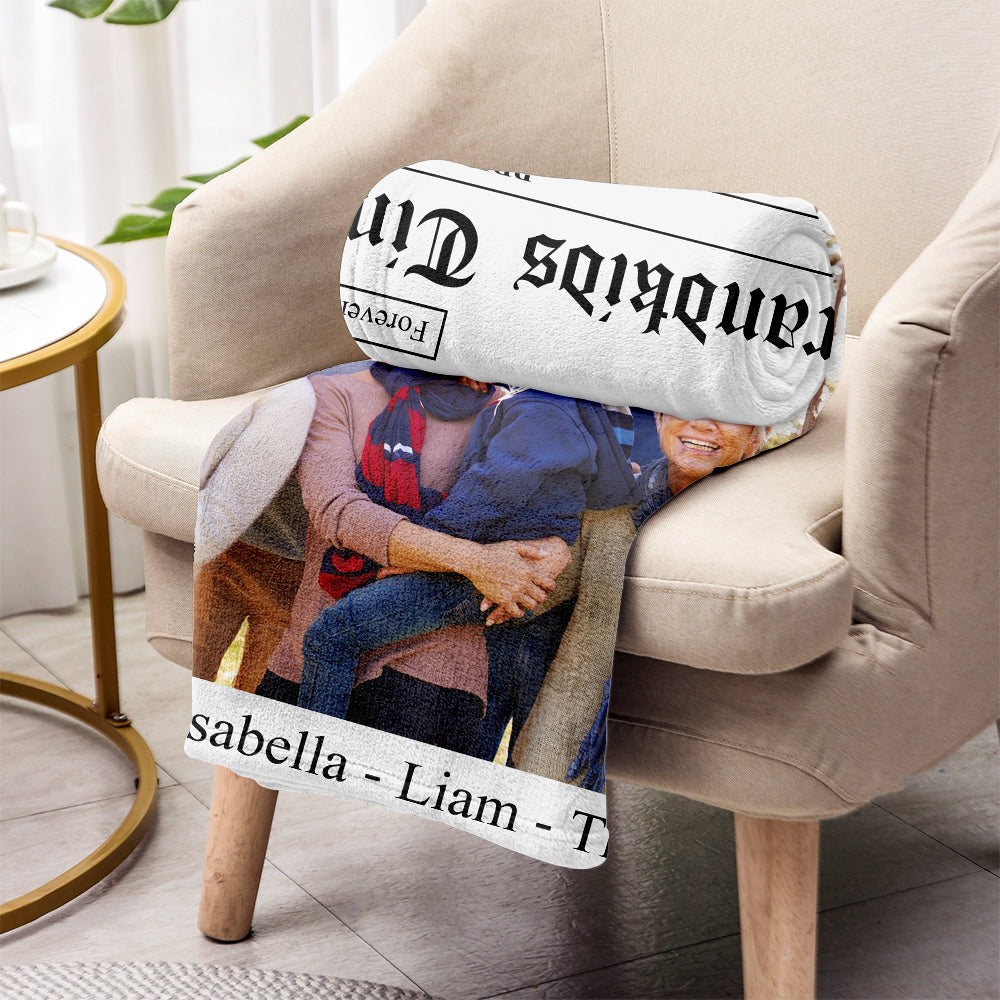 Couverture personnalisée Grandma Times « Le meilleur petit-enfant du monde »