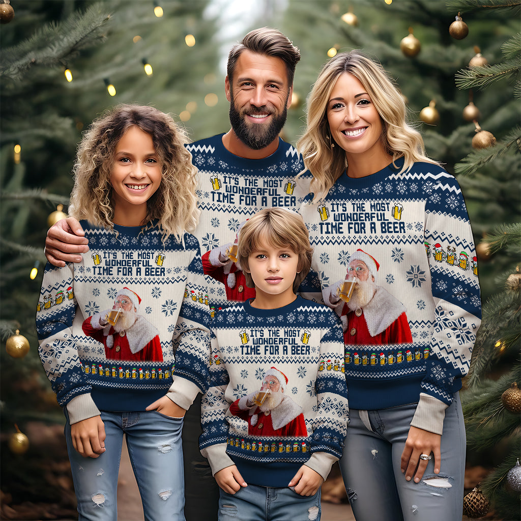 Ho Ho Putain de merde, je suis bourré ! - Pull moche personnalisé à la bière