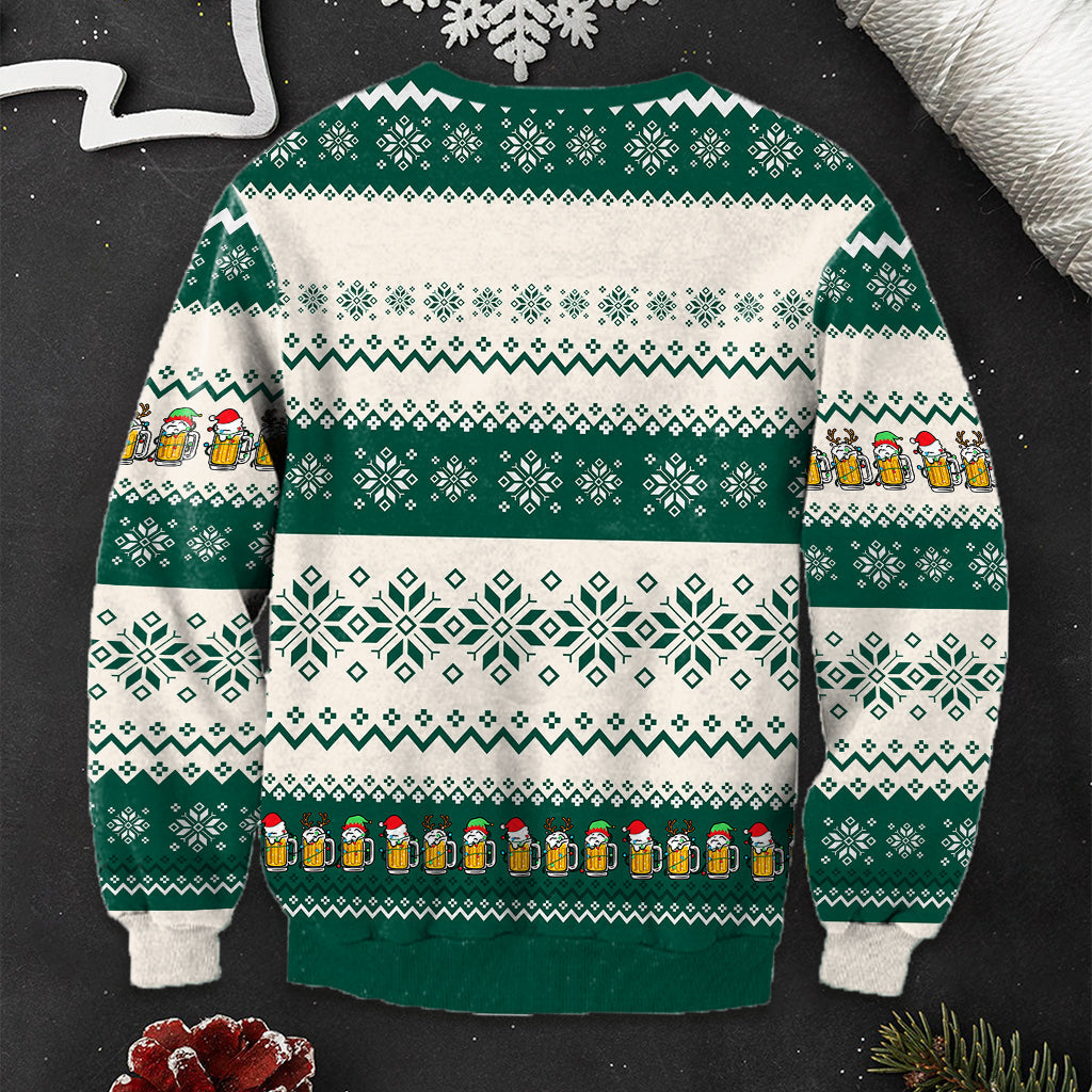 Ho Ho Putain de merde, je suis bourré ! - Pull moche personnalisé à la bière