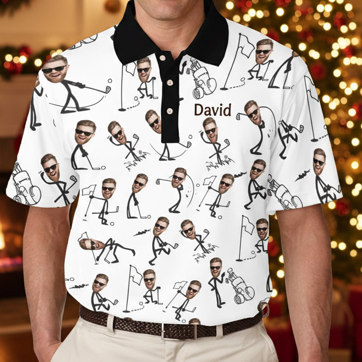 The Perfect Christmas Gift For Star Golf Dad, Uncle, Husband... - Personalized Golf Polo Shirt
