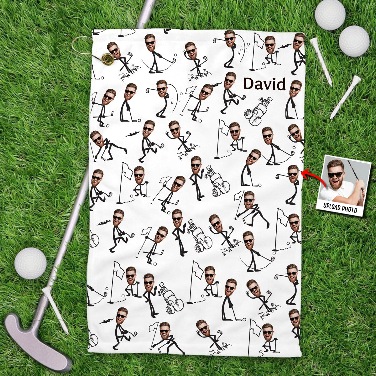 Funny Gift For Golf Dad, Uncle, Husband, Son... - Personalized Golf Towel