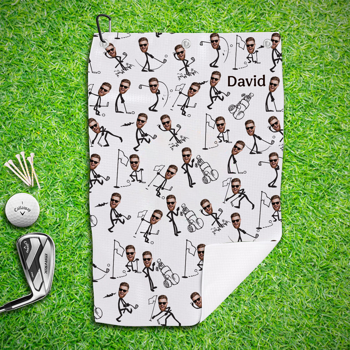 Funny Gift For Golf Dad, Uncle, Husband, Son... - Personalized Golf Towel