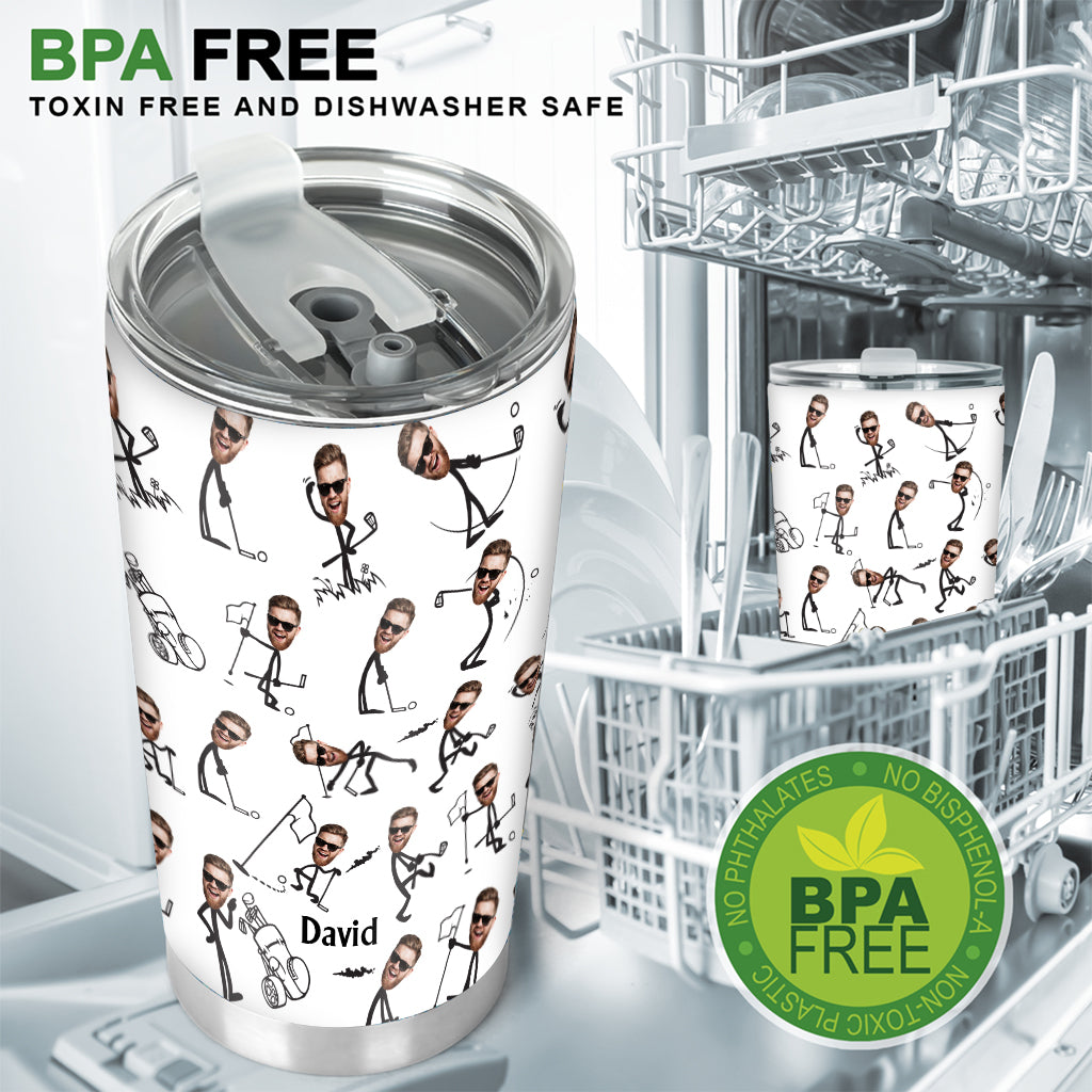 Cadeau humoristique pour papa, oncle, mari, fils golfeur… - Gobelet isotherme de golf personnalisé