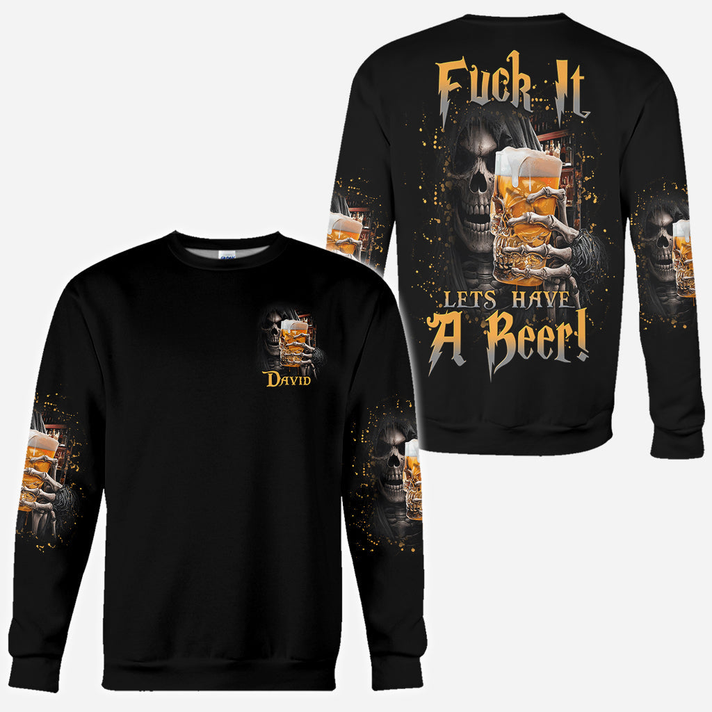 Allons boire une bière ! - T-shirt personnalisé avec des motifs de bière