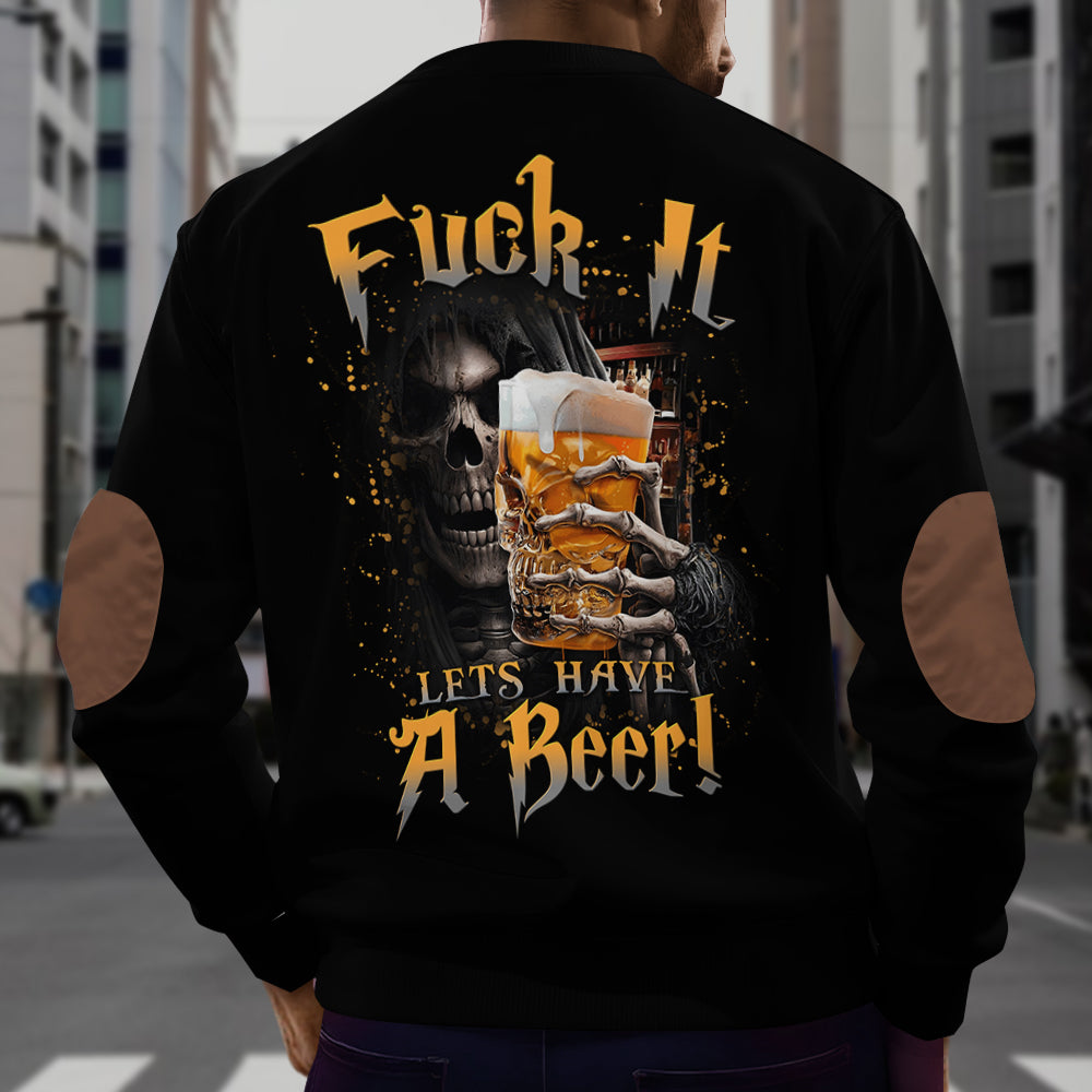 Lass uns ein Bier trinken – Personalisiertes Bier-Herren-Sweatshirt mit Reißverschluss